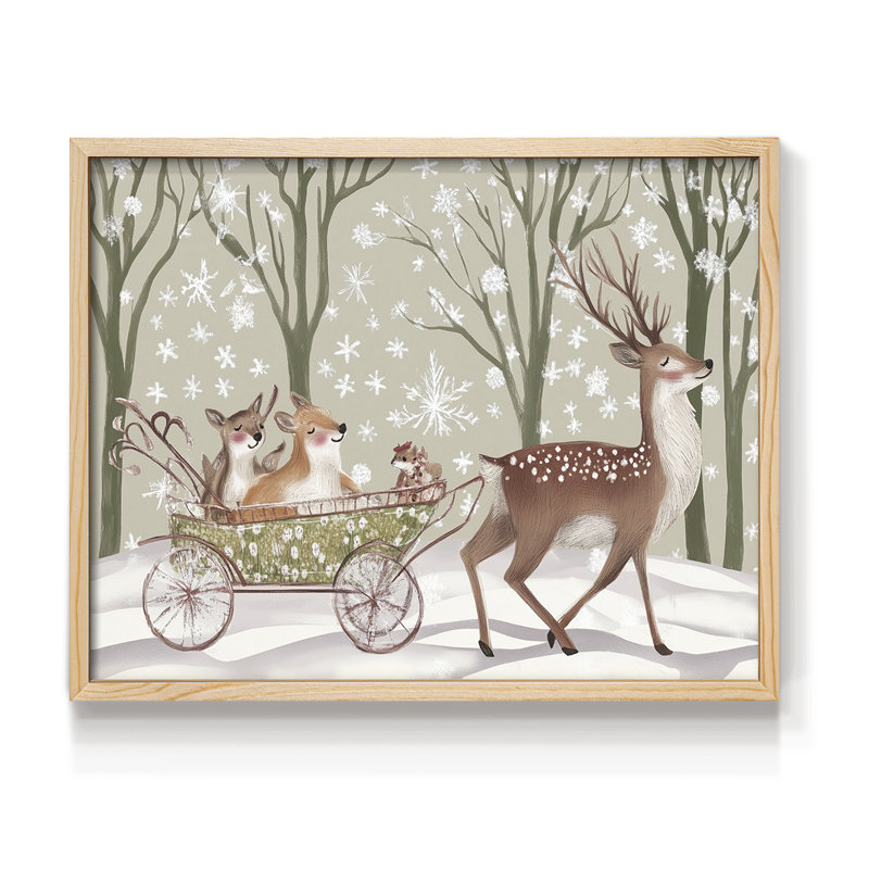 Art de Noël - XLIV - reproduction encadrée - réarmable, H 11 po x l 14 po, Naturel