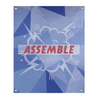 Tapisserie superhero en polyester assemblage