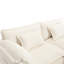 Siège double en tissu chenille avec compartiments latéraux et repose-pieds flexible pour une assise confortable rembourrée et pratique-1403144340