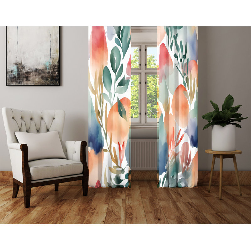 Semi Sheer Curtain Pair, 20" W x 52" L