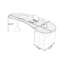 Bureau en bois manufacturé noyer avec tiroirs-1745057306-1745057307