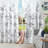 Opaque Light Gray-White Privacy Sheer Curtains, 52X63 Inches, Two-Piece Set, Leaf And Floral Print, Semi-Transparent, Suitable For Bedrooms And Living Rooms.-1588409714