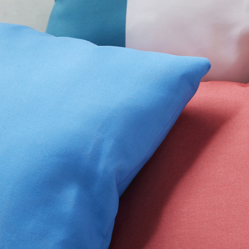 Reversible Throw Pillow, 26" H x 26" W, Omar Blue