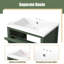 Meuble-lavabo 24 po avec lavabo supérieur, meuble-lavabo moderne avec 2 tiroirs et meuble-lavabo simple-117193370
