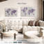 «Old World Map», impression murale sur toile mauve et grise-301758884