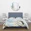 Blue/Yellow/Brown Microfiber Duvet Cover Set-66393409