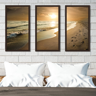 Footprints - 3 Piece Picture Frame Photograph Print Set on Acrylic -  Picture Perfect International, 704-2072-1224