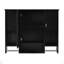 Armoire de rangement murale moderne 35 po x 28 po, armoire de salle de bain murale avec miroir, armoire à pharmacie avec barre à serviettes-1059095393