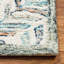 Tapis ivoire / bleu en laine touffeté à la main Ikat-1718586023