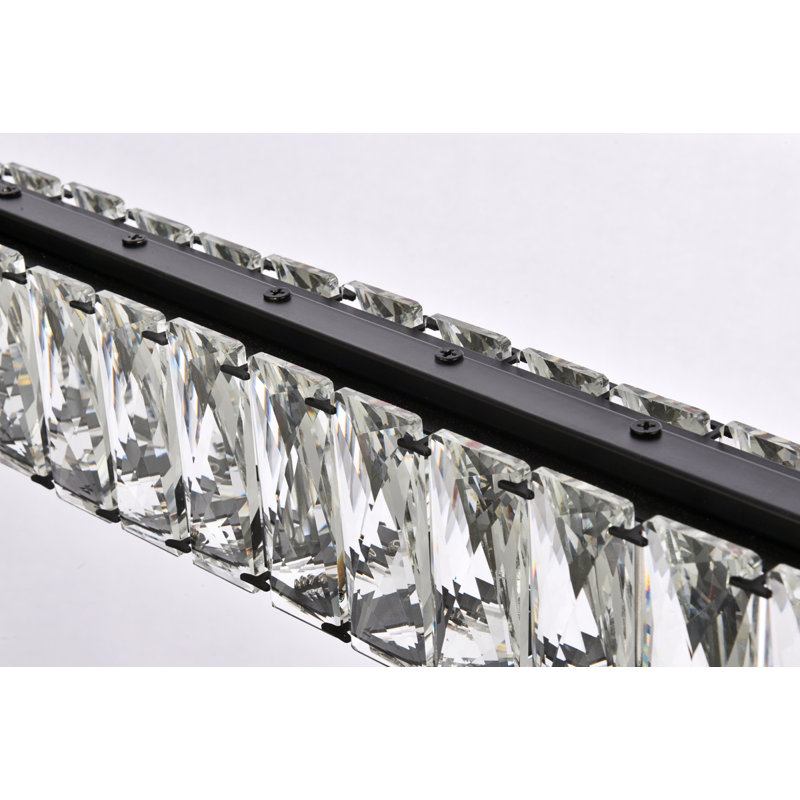 Monroe 50 Inch LED Single Rectangle Hudspeth in Black, Black