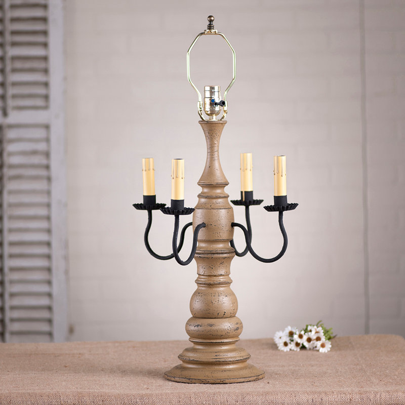 Enya Solid Wood Lamp Base Lamp, Americana Pearwood