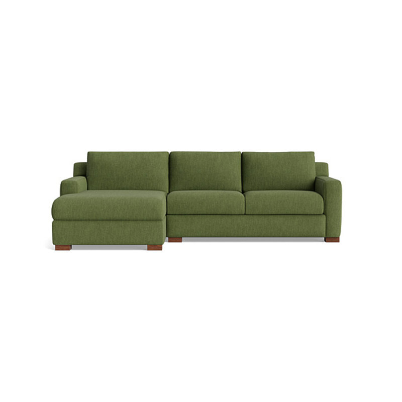 Catalina Chaise Sectional, Performance Weave - Basil, Left Hand Facing