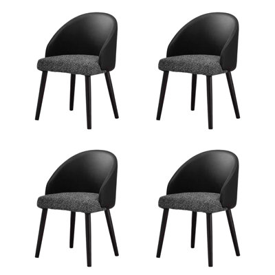 Chaises de salle à manger noires modernes