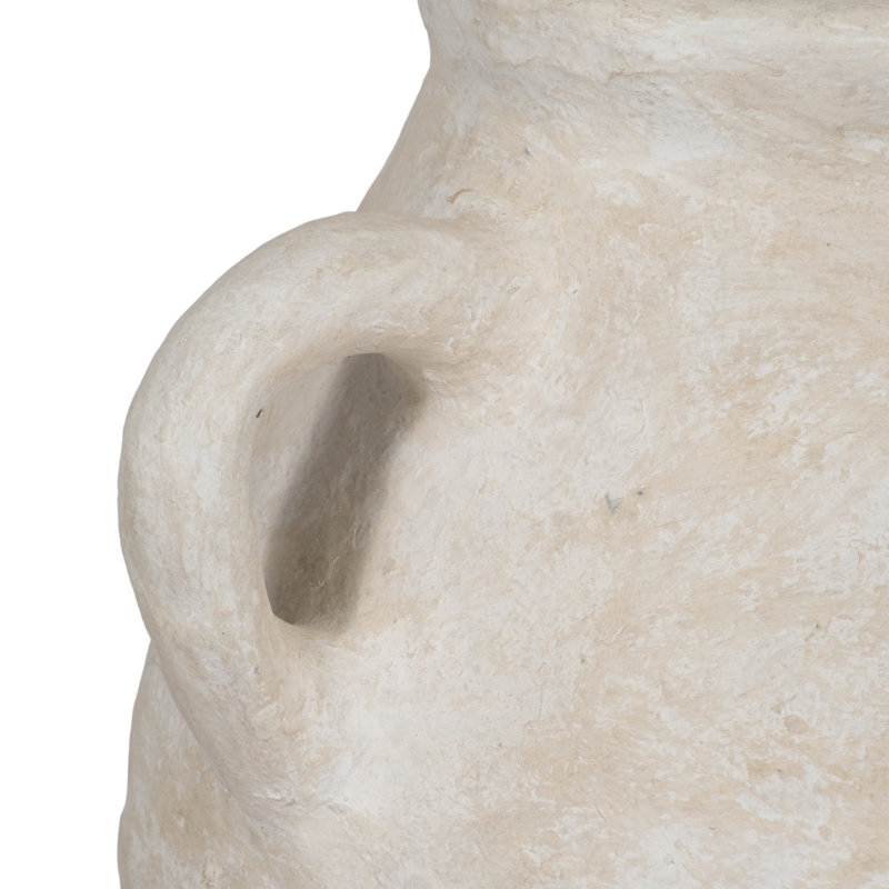 Beesan Decorative Terracotta Vase Handcrafted Amphora-Style with Dual Handles, 24" H x 18" W x 16" D