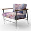 Fauteuil contemporain tapissier, chaise d'appoint Botanical Abstract-1577395299
