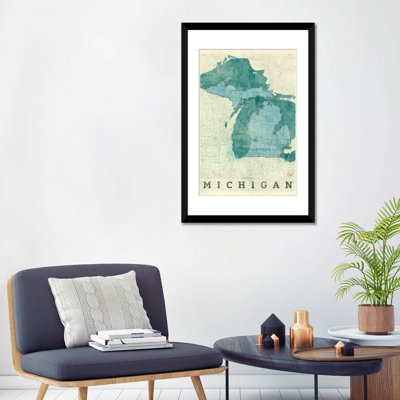 «Michigan Map», impression sur toile