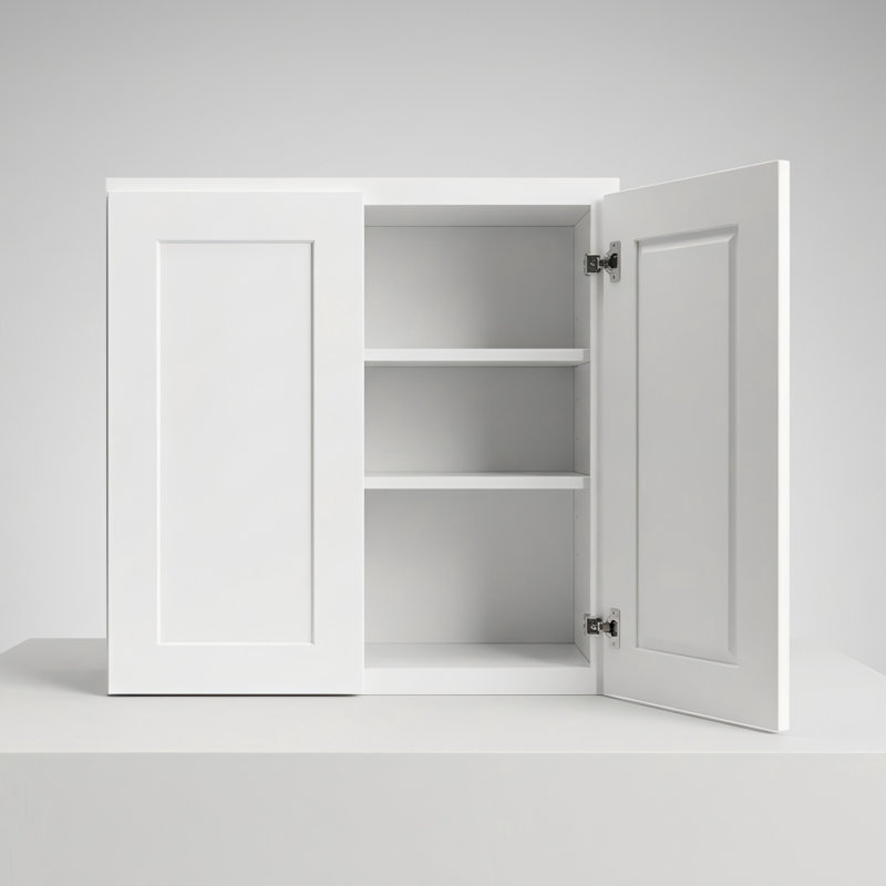 Armoire murale blanche avec tablettes réglables W3030