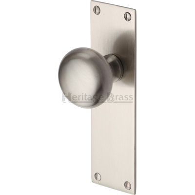 Heritage Brass Heritage Mortice Knob on Latch Plate Balmoral Design