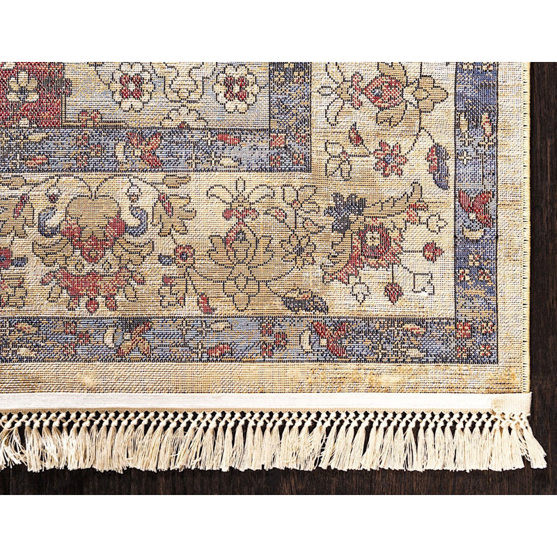 Tapis à motif oriental beige Weitzman, Rectangle 9 pi x 12 pi