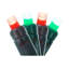 50 Frosted Red-Green Wide Angle Single Mold End-Connecting LED Light Set