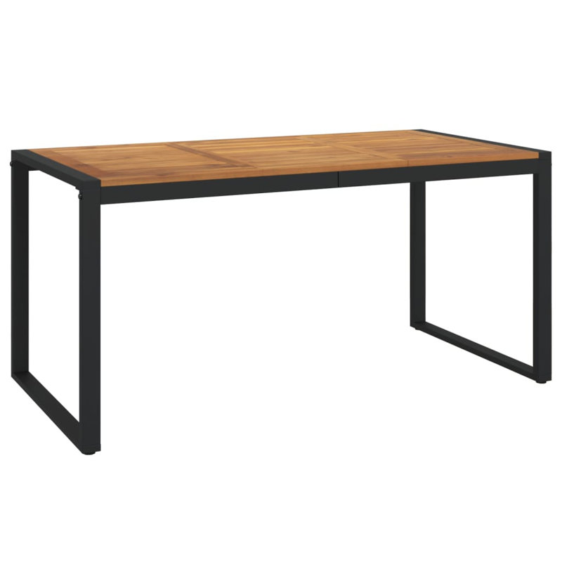 Naal Rectangular Metal Outdoor Dining Table , cm W cm D, 75cm H x 80cm W x 160cm D