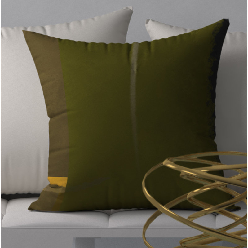 Abstract Throw Pillow, 18" H x 18" W