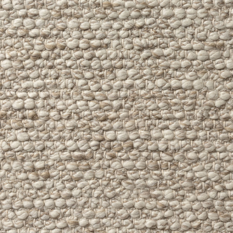 Contemporary Solid Striped Hand-Made Hand-Woven 100% Wool Area Rug, Rectangle 2' x 3', Beige