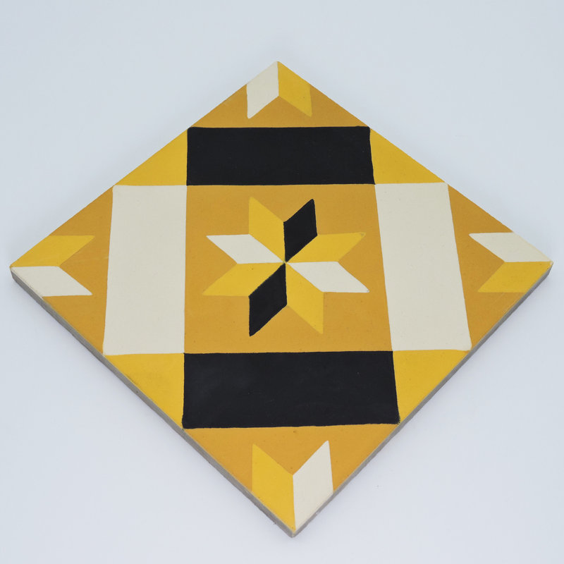 Kotoubia 8" X 8" Straight Edge Wall & Floor Cement Tile