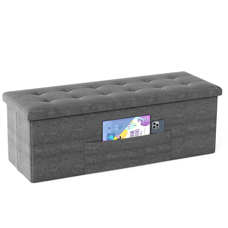 Dawit Storage Bench, Dark Gray