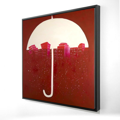" Red City Under Umbrella "