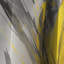 «Evolving In Yellow Grey» - Rideau occultant géométrique abstrait - 1 panneau-883966789