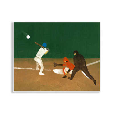 «Batting Baseball joueurs», art mural par Daphne Polselli