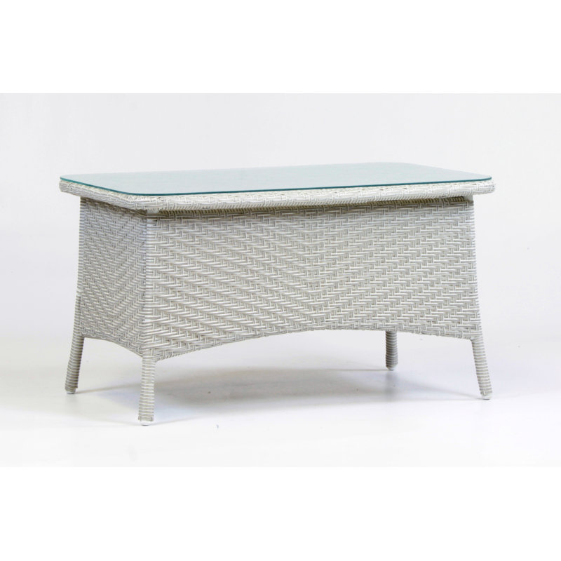 Isabell Rectangular Outdoor Coffee Table , 36 " W 22 " D, Rustic White