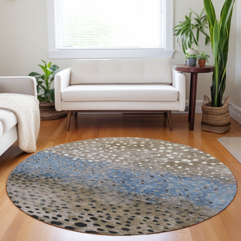 Tapis intérieur / extérieur brun Eloisia , 2 pi 6 po x 3 pi 10 po