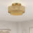 Weavington 3 Light Antique Gold Leaf Large Semi-flush-121436204-121436203