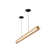 Nubis Linear Pendant - Walnut - Black Canopy - Split Canopy - Integrated LED - 2700K