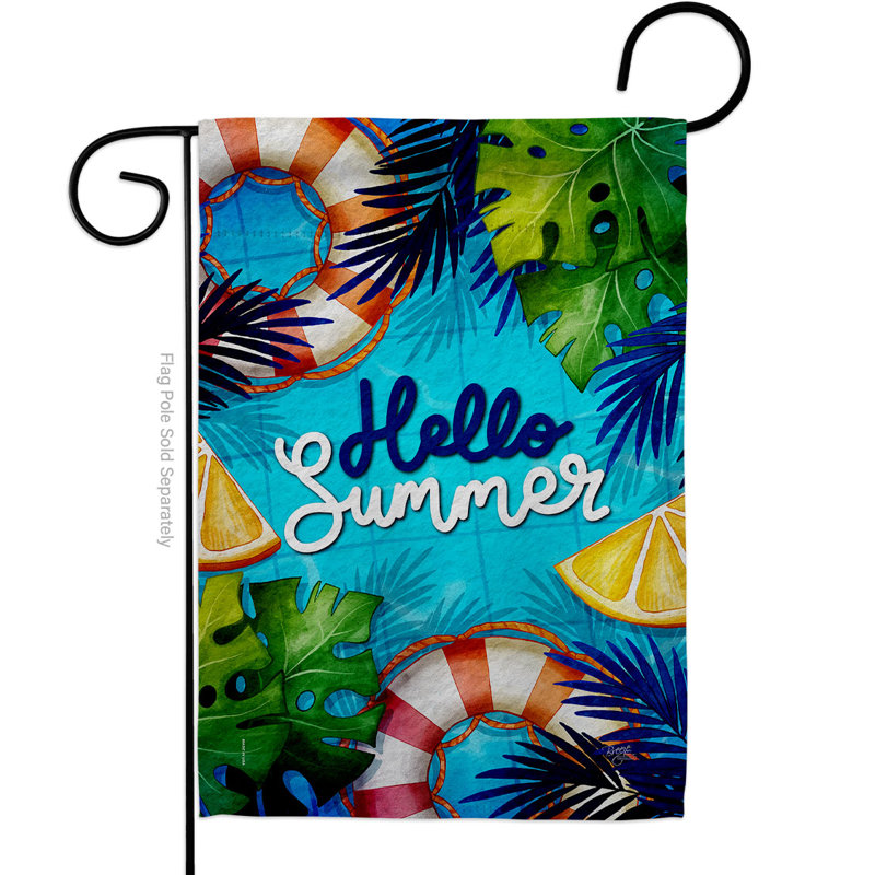 Double Sided 19 in. H x 13 in. W Polyester Garden flag