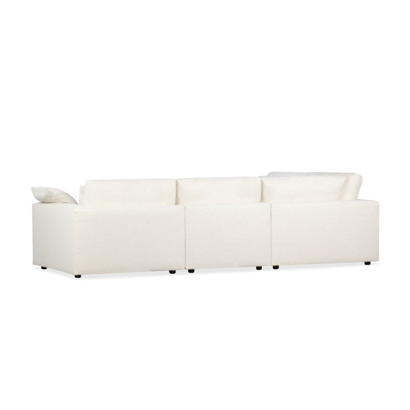 Remy 5-Piece Modular Chaise Sectional, Left Hand Facing, Nomad Snow Crypton® Chenille