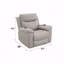 Microfibre polie gris clair avec fonction Power Motion avec fonction inclinable avec lève-personne, chauffage et fauteuil de massage-480632280