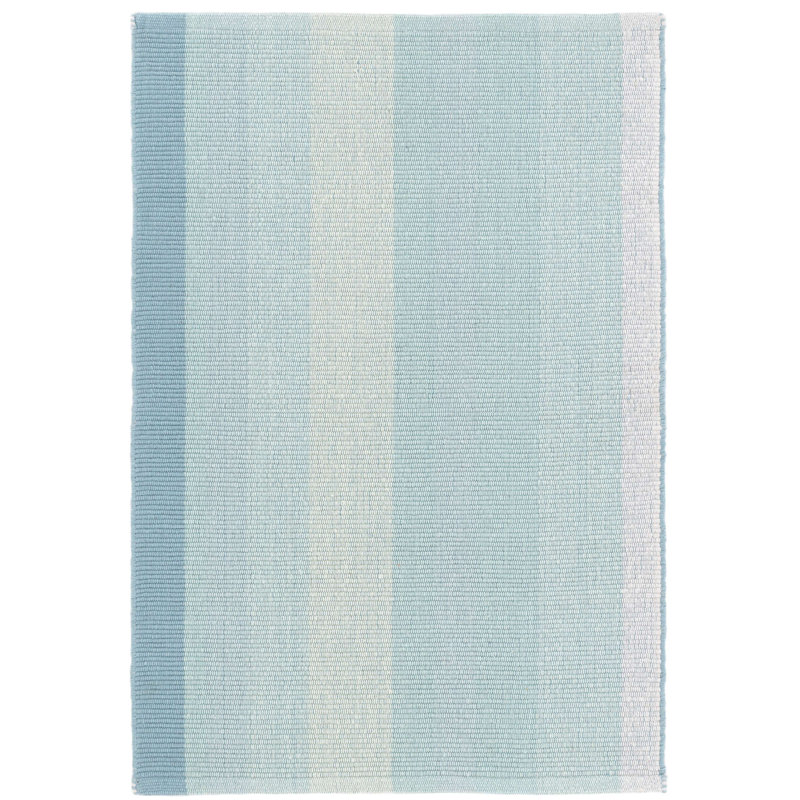Shore Stripe Handwoven Cotton Rug, Rectangle 4' x 6'