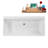 67" Streamline Soaking Freestanding Tub and Tray With Internal Drain-101698060