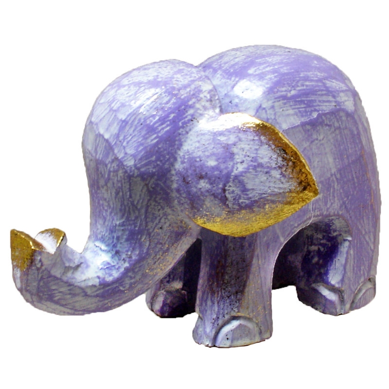 Caffrey Animals Figurines & Sculptures, Purple, 4" H x 5" W x 4" D