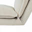 Fauteuil à billes convertible à simple siège, canapé-lit à dossier rabattable en tissu beige doux pour espaces de vie intérieurs compacts et coins de lecture