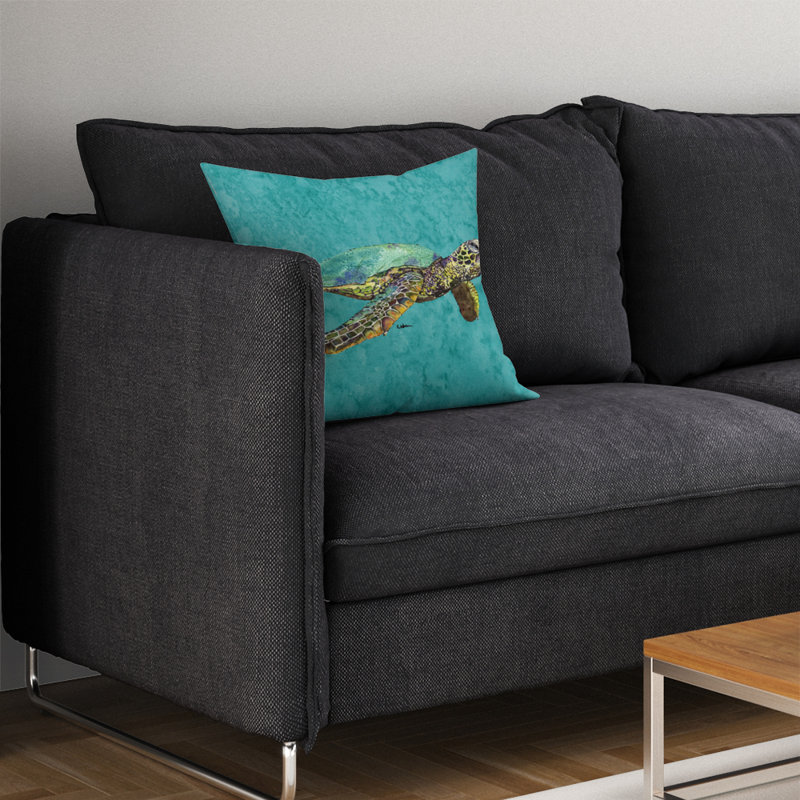 Turtle Outdoor Throw Pillow