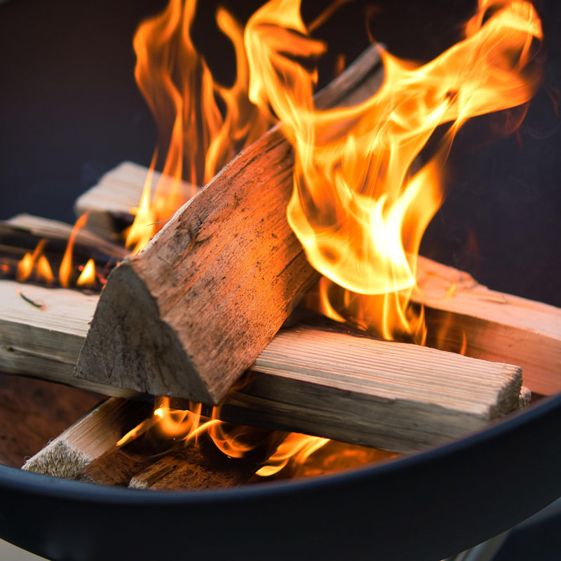 Alexs Round Metal Wood Burning Smokeless Fire Pit