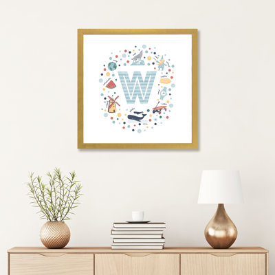 " Letter W " Graphic Art Print