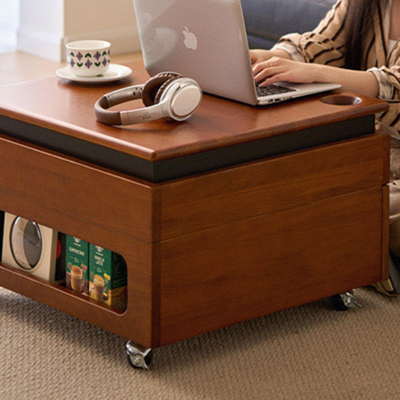 Retro design adjustable coffee table