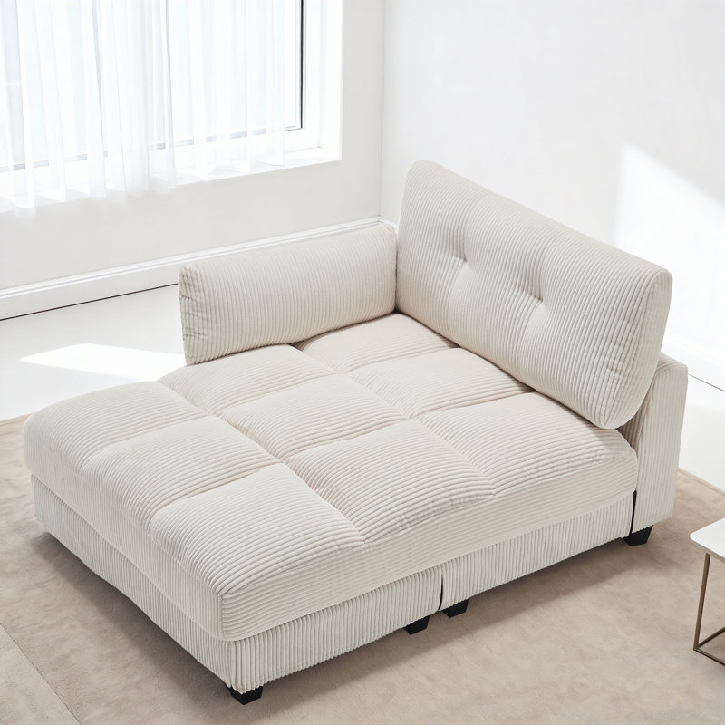 Chaise longue surdimensionnée, Beige