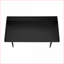 Bureaux, bureau d'ordinateur de bureau moderne de L 48 po avec casiers de rangement et tablettes, stratifié noir et métal | Panneau de particules | Noir-739869278