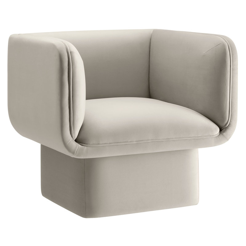 Tate Performance Velvet Accent Chair, Almond Velvet